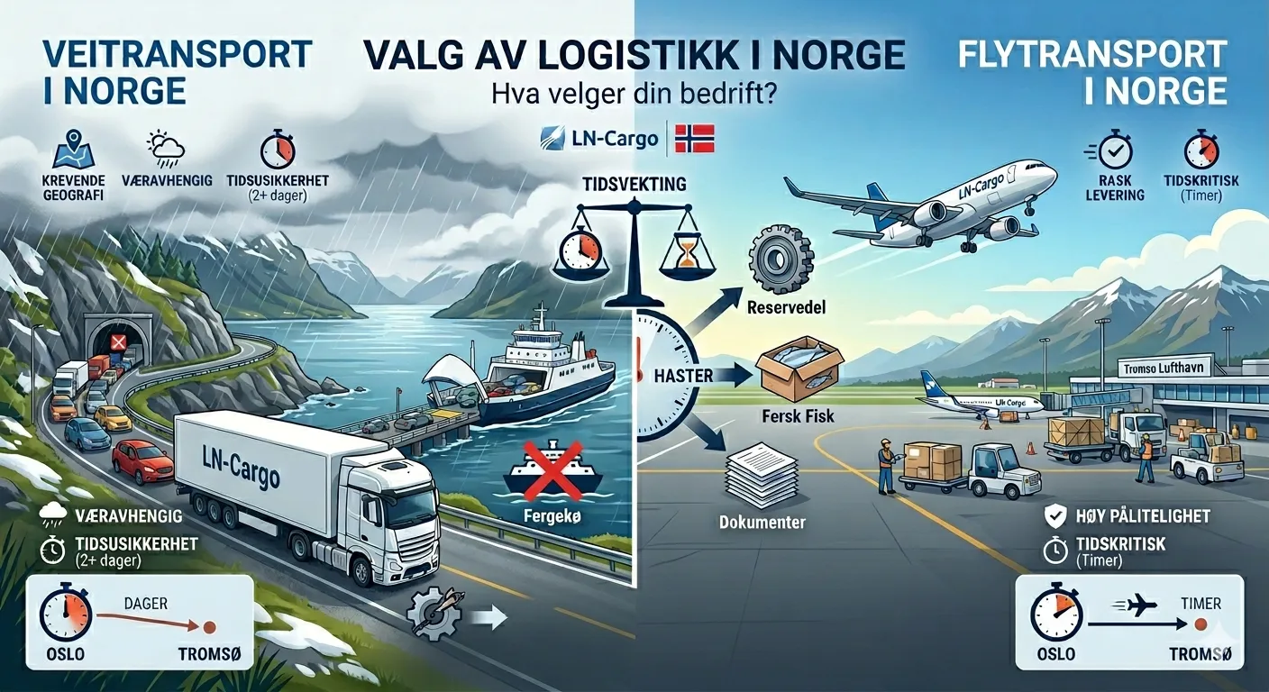 Hvorfor norske bedrifter velger flytransport over veitransport